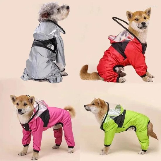 Pet Raincoat Clothes Jumpsuit Waterproof Jacket Dogs Water Resistant For Coat
