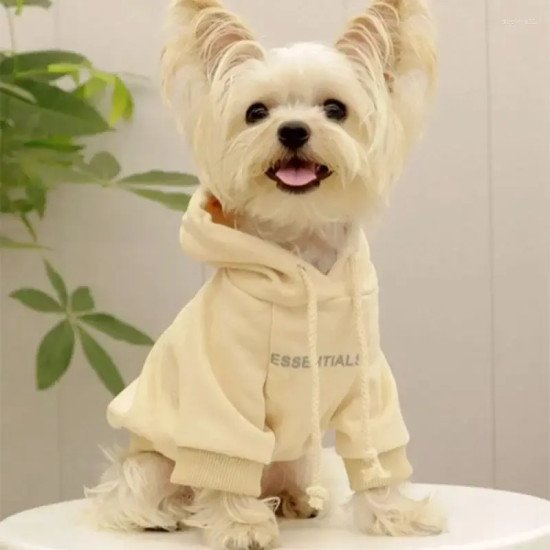 hoodie letter fleece lining autumn puppy sweatshirt soft warm sweater winter hooded clothes